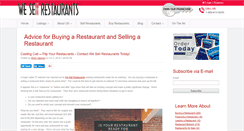 Desktop Screenshot of blog.wesellrestaurants.com